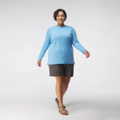 NRS Women's Silkweight Long-Sleeve Shirt -WCK WaterSports Gear 10115 06 WsSilkweightLSShirt marina front 1 2000x2000 44181.1743718213