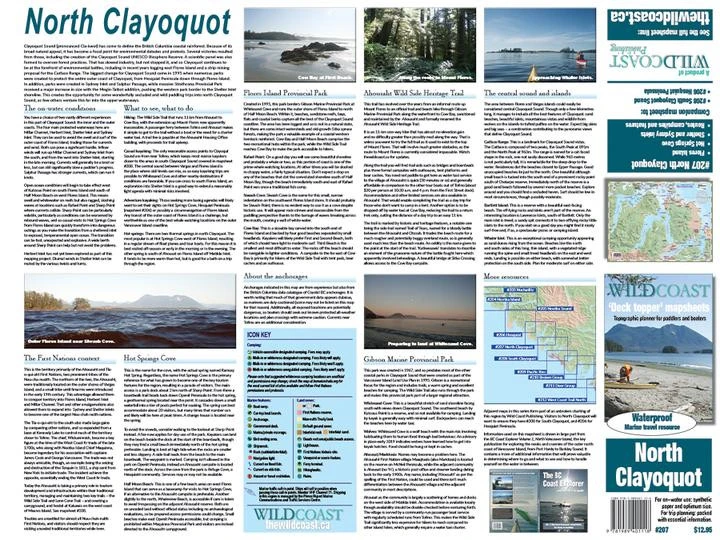 North Clayoquot Sound "Deck Topper" Kayaking/Marine Mapsheet #207 4 North Clayoquot Sound "Deck Topper" Kayaking/Marine Mapsheet #207 - Image 2