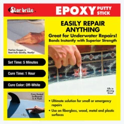 STAR BRITE Epoxy Putty Stick 4oz 7 STAR BRITE Epoxy Putty Stick 4oz -WCK WaterSports Gear 87104.A1 2aab534ec6780e0356c8c9b6dacbb9693 68408.1705527990