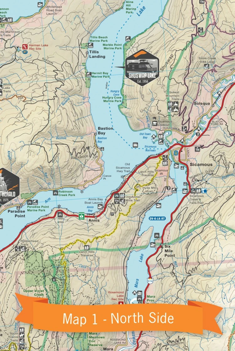Okanagan Valley & Shuswap BC Waterproof Map 4 Okanagan Valley & Shuswap BC Waterproof Map - Image 3
