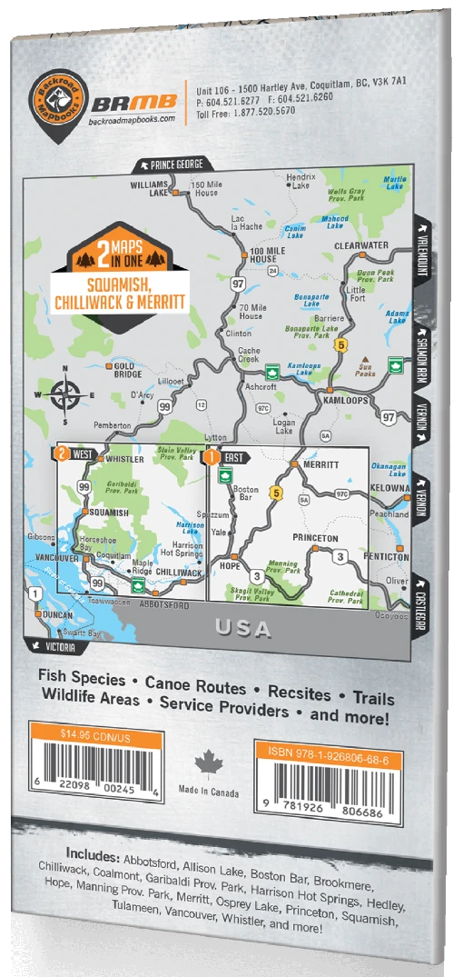 Squamish, Chilliwack & Merritt Waterproof Map 4 Squamish, Chilliwack & Merritt Waterproof Map - Image 2
