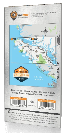 Vancouver Island BC North Waterproof Map 4 Vancouver Island BC North Waterproof Map - Image 2