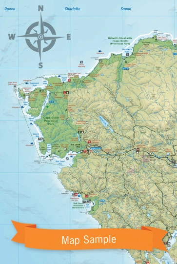 Vancouver Island BC North Waterproof Map 5 Vancouver Island BC North Waterproof Map - Image 3