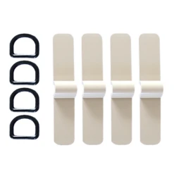 D-Ring W/Base 1" 4pkg