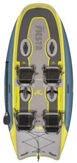 Hobie Mirage Fiesta | Inflatable PartyBoat -WCK WaterSports Gear iTrek Fiesta studio topview 70876.1635538466