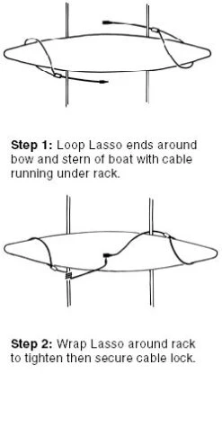 Original Cable Lock - SOT, Recreational, Fishing And Tandem Kayaks 7 Original Cable Lock - SOT, Recreational, Fishing And Tandem Kayaks -WCK WaterSports Gear kayaklasso3 84309.1656616144